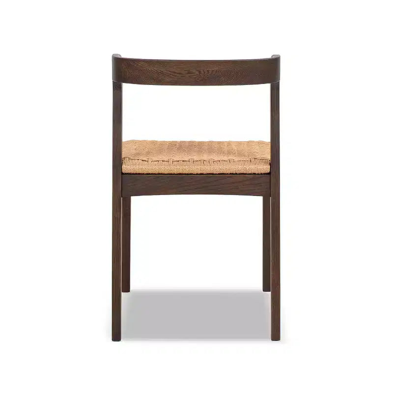 Chaise de salle à manger Capri en bois de chêne et assise tissée