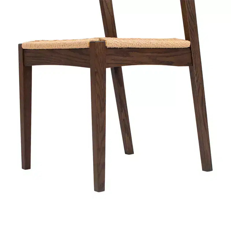 Chaise de salle à manger Capri en bois de chêne et assise tissée