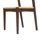 Chaise de salle à manger Capri en bois de chêne et assise tissée