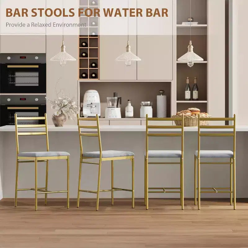Tabouret de bar, revêtement en similicuir, structure en métal, design ergonomique, assise rembourrée confortable, dossier robuste, lot de deux
