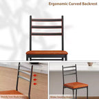 Tabouret de bar, revêtement en similicuir, structure en métal, design ergonomique, assise rembourrée confortable, dossier robuste, lot de deux