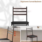 Tabouret de bar, revêtement en similicuir, structure en métal, design ergonomique, assise rembourrée confortable, dossier robuste, lot de deux