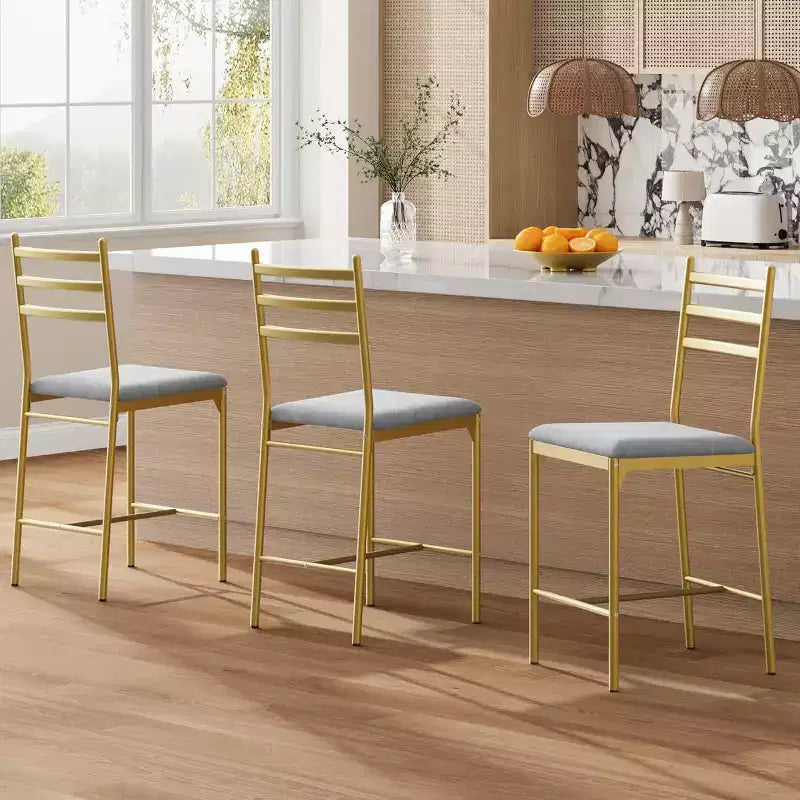 Tabouret de bar, revêtement en similicuir, structure en métal, design ergonomique, assise rembourrée confortable, dossier robuste, lot de deux