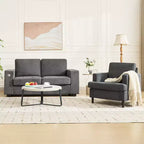 Chaise en lin moderne pour salon, fauteuil simple avec pieds en bois et oreiller, fauteuil d'appoint en tissu pour salon
