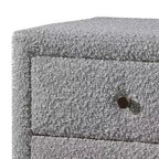 Table de chevet Royal Hampton 20 pouces, 2 tiroirs, revêtement en tissu bouclette