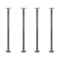 Pipe Decor 1 in. x 30 in. Round Flange Pipe Table Legs - 4 Pack