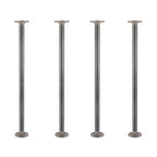 Pipe Decor 1 in. x 30 in. Round Flange Pipe Table Legs - 4 Pack