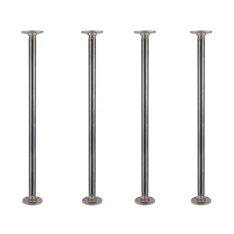Pipe Decor 1 in. x 30 in. Round Flange Pipe Table Legs - 4 Pack