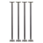 Pipe Decor 3/4 in. x 24 in. Square Flange Pipe Table Legs - 4 Pack