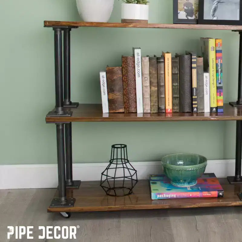 Pipe Decor Piétement de table en tuyau à bride carrée de 1,9 cm x 61 cm – Lot de 4