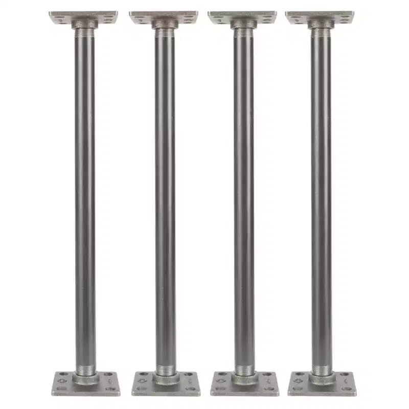 Pipe Decor 3/4 in. x 18 in. Square Flange Pipe Table Legs - 4 Pack
