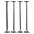 Pipe Decor 3/4 in. x 18 in. Square Flange Pipe Table Legs - 4 Pack