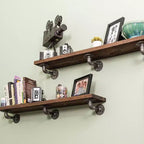 Étagères RESTORE Trail Brown de 91,44 cm avec supports en L par Pipe Decor