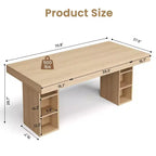Grand îlot de cuisine avec rangement double face pour 4-6 personnes, table de cuisine îlot avec grand plateau, table îlot pour cuisine, salle à manger