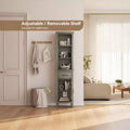 Tall Bathroom Storage Cabinet, 63 Inch Narrow Bookcase with Drawer for Small Spaces