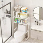Étagère de rangement 3 niveaux en métal pour toilettes, organiseur de salle de bain peu encombrant