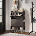 TruAIR 2-Drawer Shoe Cabinet - Farmhouse Rattan Entryway Organizer for 20 Pairs (Freestanding, Tool-Free Assembly)