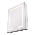 VEVOR Lighted Medicine Cabinet with Mirror, 24 x 30 in Recessed or Wall Mount, 3 Color Dimmable Bathroom Medicine Cabinet, Silver