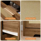 COZONY Commode à 12 tiroirs, commode moderne de 160 cm de large avec poignées en bois, organisateur de rangement pour chambre et meuble TV pour salon, couloir
