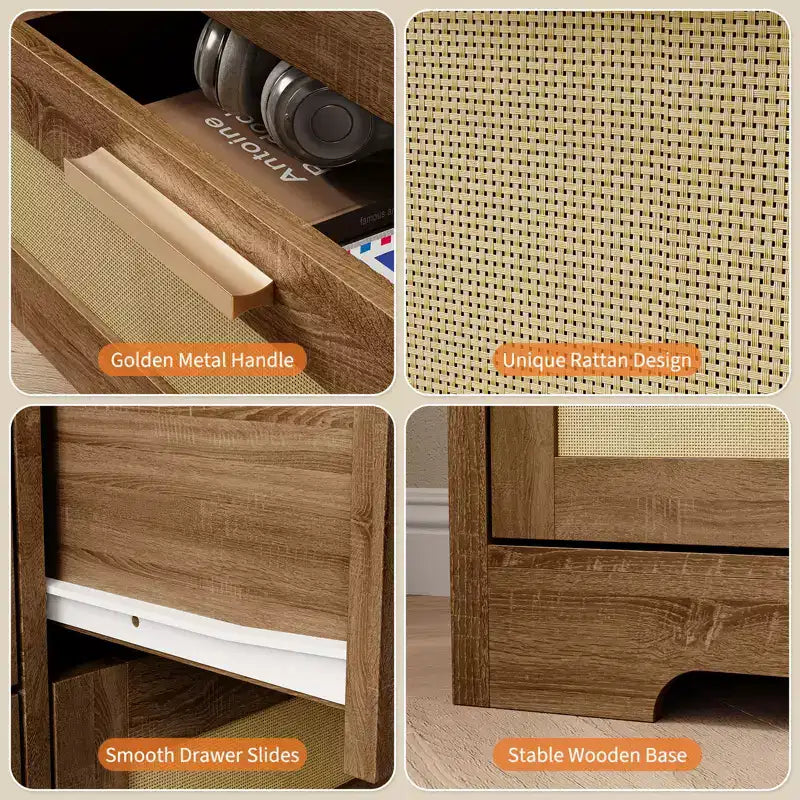 COZONY Commode à 12 tiroirs, commode moderne de 160 cm de large avec poignées en bois, organisateur de rangement pour chambre et meuble TV pour salon, couloir