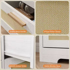COZONY Commode à 12 tiroirs, commode moderne de 160 cm de large avec poignées en bois, organisateur de rangement pour chambre et meuble TV pour salon, couloir