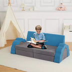 Canapé de jeu modulaire 11 pièces pour enfants, canapé sectionnel pour enfants, canapé de sol convertible en mousse pour salle de jeux et chambre à coucher