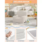 GustoWave Canapé Enfant 2-en-1 Pliant Doux, Fauteuil Confortable pour Tout-petits, Canapé Convertible en Chaise Longue, Meubles Enfants pour Salle de Jeux
