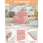 GustoWave Canapé Enfant 2-en-1 Pliant Doux, Fauteuil Confortable pour Tout-petits, Canapé Convertible en Chaise Longue, Meubles Enfants pour Salle de Jeux