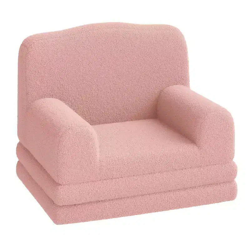 GustoWave Canapé Enfant 2-en-1 Pliant Doux, Fauteuil Confortable pour Tout-petits, Canapé Convertible en Chaise Longue, Meubles Enfants pour Salle de Jeux