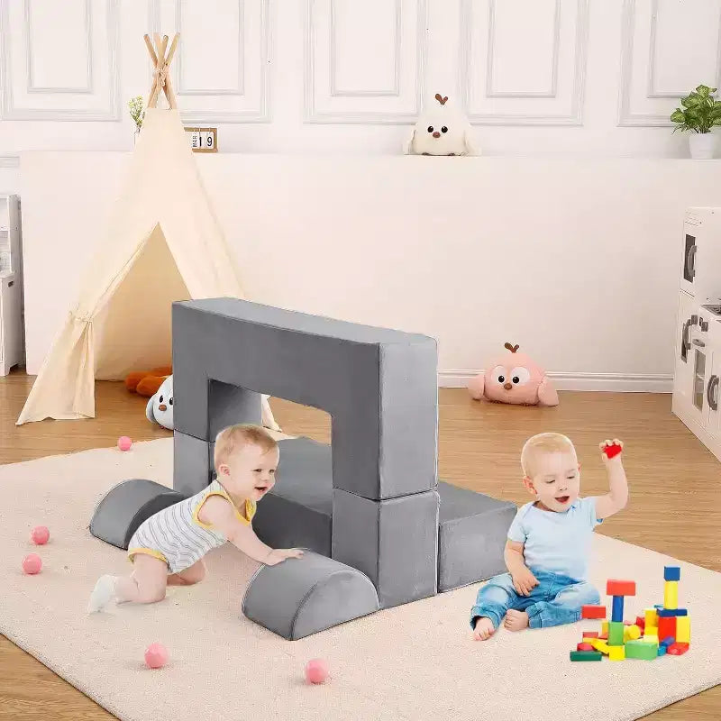 Canapé modulaire pour enfants et tout-petits, ensemble de canapés de jeu en mousse avec coussins détachables, canapé souple convertible pour chambre ou salle de jeux