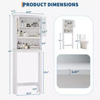 Meuble de rangement au-dessus des toilettes, organisateur de salle de bain de style ferme au-dessus des toilettes, armoire de rangement autoportante en bois au-dessus des toilettes avec étagère réglable