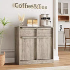 Buffet avec 2 ou 4 tiroirs et grand meuble à café de 80 ou 157 cm avec rangement, buffet de rangement moderne pour la cuisine et la salle à manger