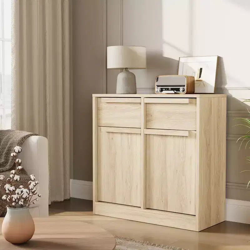 Buffet avec 2 ou 4 tiroirs et grand meuble à café de 80 ou 157 cm avec rangement, buffet de rangement moderne pour la cuisine et la salle à manger