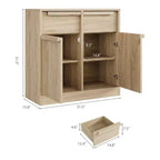 Buffet avec 2 ou 4 tiroirs et grand meuble à café de 80 ou 157 cm avec rangement, buffet de rangement moderne pour la cuisine et la salle à manger