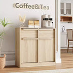 Buffet avec 2 ou 4 tiroirs et grand meuble à café de 80 ou 157 cm avec rangement, buffet de rangement moderne pour la cuisine et la salle à manger