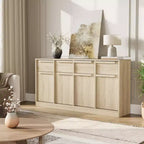 Buffet avec 2 ou 4 tiroirs et grand meuble à café de 80 ou 157 cm avec rangement, buffet de rangement moderne pour la cuisine et la salle à manger