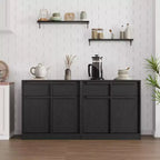 Buffet avec 2 ou 4 tiroirs et grand meuble à café de 80 ou 157 cm avec rangement, buffet de rangement moderne pour la cuisine et la salle à manger