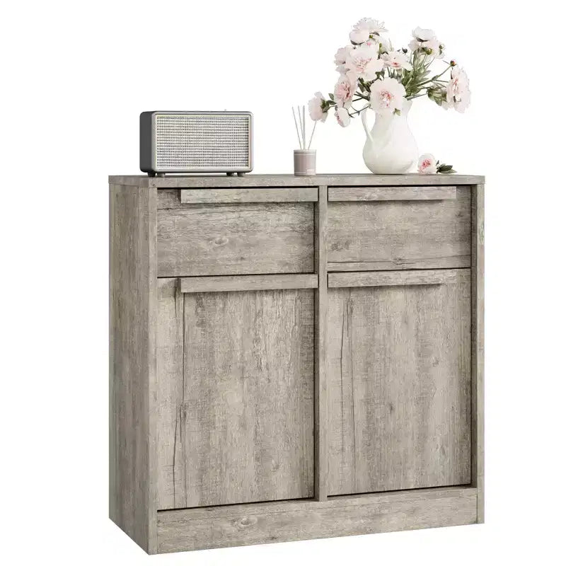Buffet avec 2 ou 4 tiroirs et grand meuble à café de 80 ou 157 cm avec rangement, buffet de rangement moderne pour la cuisine et la salle à manger