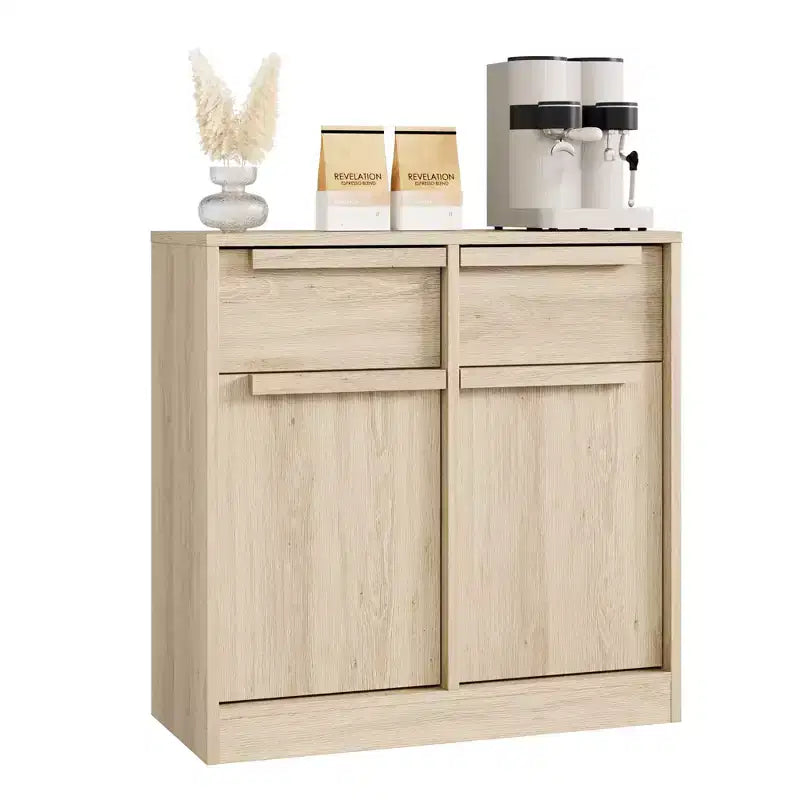 Buffet avec 2 ou 4 tiroirs et grand meuble à café de 80 ou 157 cm avec rangement, buffet de rangement moderne pour la cuisine et la salle à manger