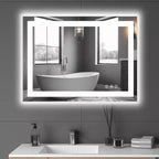 Miroir de salle de bain anti-buée MAYEERTY avec double source et trois modes