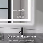 Miroir de salle de bain anti-buée MAYEERTY avec double source et trois modes