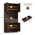 Grand meuble de cuisine, Armoire de rangement de 178 cm avec plan de travail, Buffets de cuisine cannelés avec portes et tiroir, Meuble de rangement autoportant