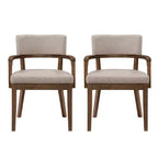 Christopher Knight Home Amelia Chaises de salle à manger modernes en bouclette avec accoudoirs en U (Lot de 2)
