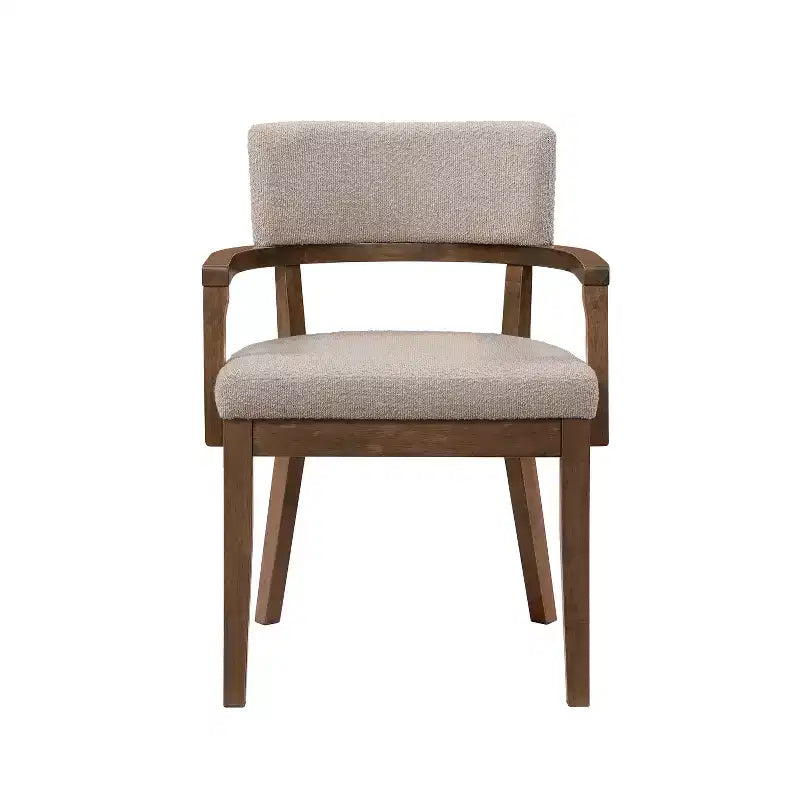 Christopher Knight Home Amelia Chaises de salle à manger modernes en bouclette avec accoudoirs en U (Lot de 2)