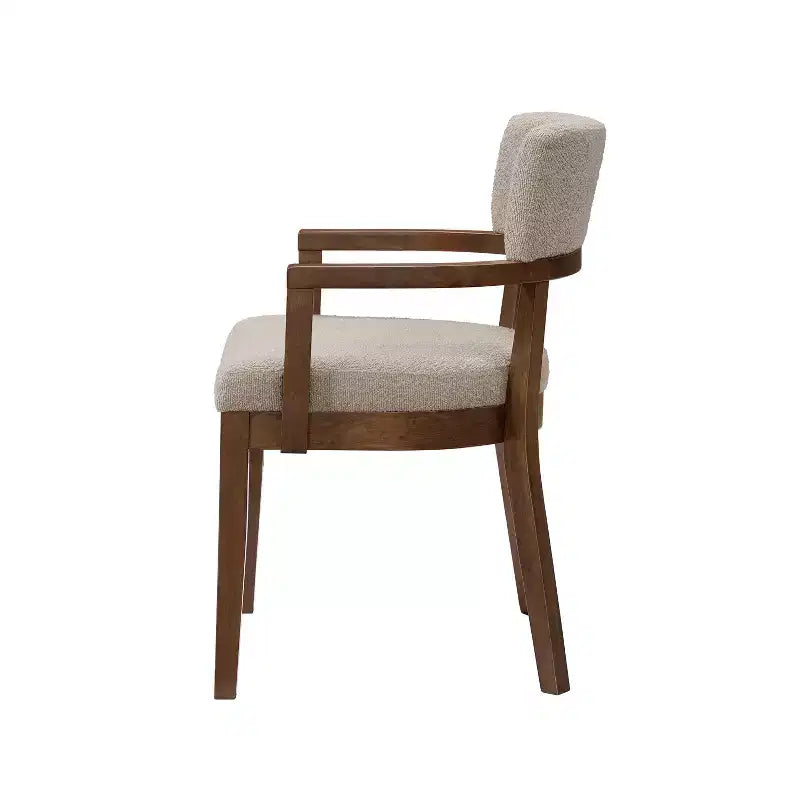 Christopher Knight Home Amelia Chaises de salle à manger modernes en bouclette avec accoudoirs en U (Lot de 2)