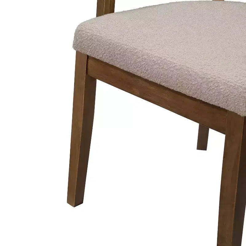 Christopher Knight Home Amelia Chaises de salle à manger modernes en bouclette avec accoudoirs en U (Lot de 2)