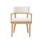 Christopher Knight Home Amelia Chaises de salle à manger modernes en bouclette avec accoudoirs en U (Lot de 2)