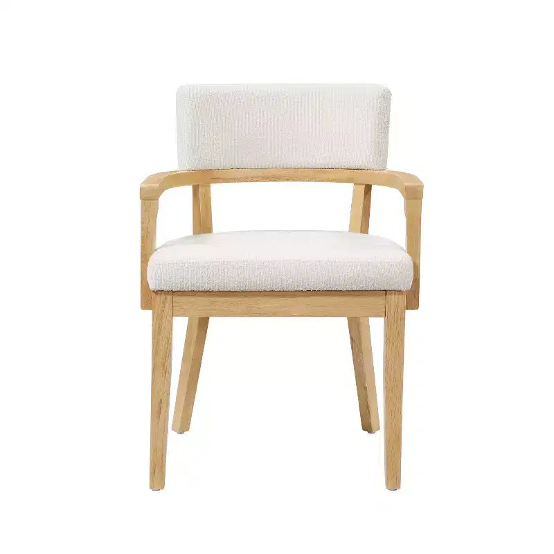 Christopher Knight Home Amelia Chaises de salle à manger modernes en bouclette avec accoudoirs en U (Lot de 2)