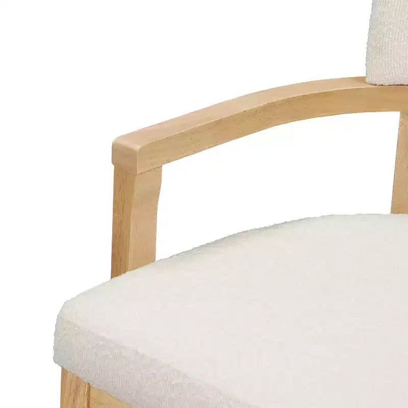 Christopher Knight Home Amelia Chaises de salle à manger modernes en bouclette avec accoudoirs en U (Lot de 2)
