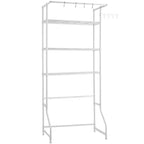 VEVOR Over Washer and Dryer Storage Shelf, 3 Tiers Laundry Room Drying Rack with Hanger Rod and Hooks, Single Row Washer Shelves Space Saver,White